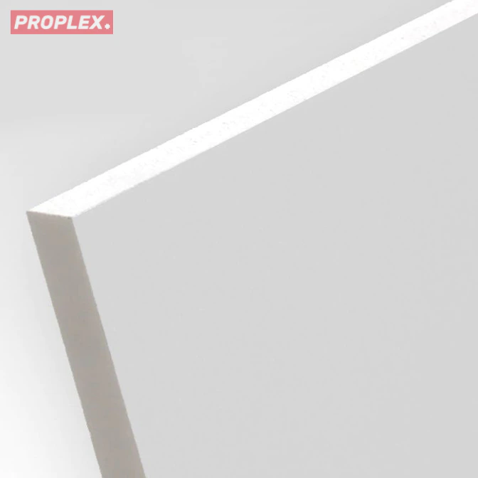 Płyta PCW spienione z utwardzoną powierzchnią. Biały rdzeń 10 mm