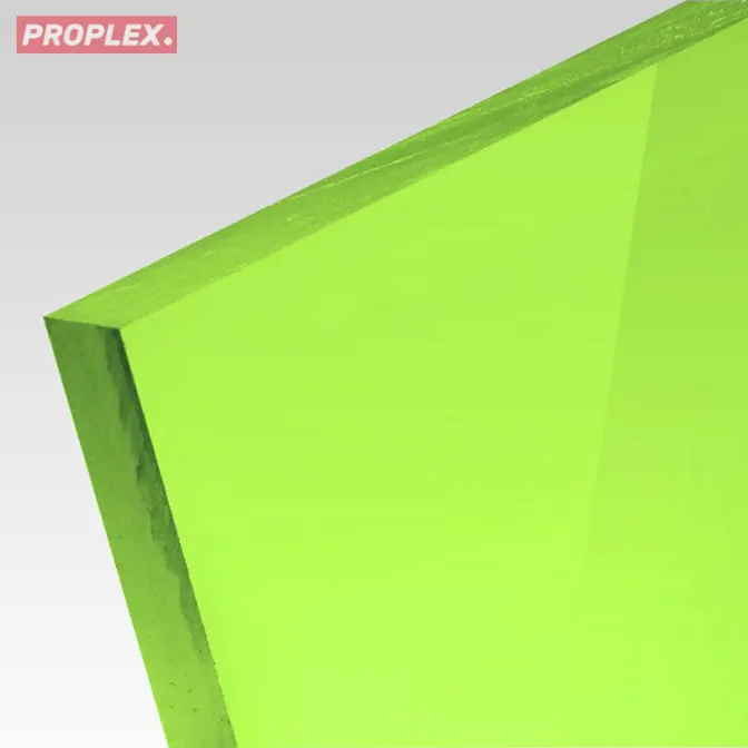 Płyta akrylowa wylewana kolor fluo zielony 3 mm