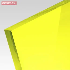 Płyta akrylowa wylewana kolor fluo żółty 3 mm