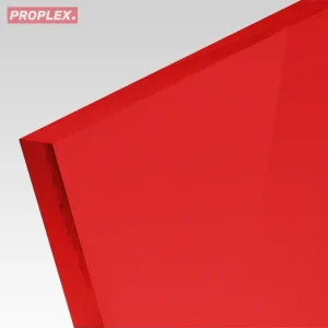 Płyta akrylowa wylewana transparentna kolor czerwony 3 mm