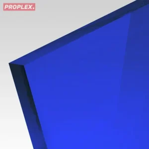 Płyta akrylowa wylewana transparentna kolor niebieski 3 mm