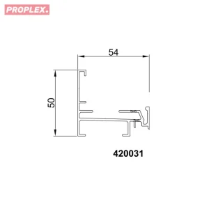 Profil aluminiowy dolny 420031 do paneli 40 mm