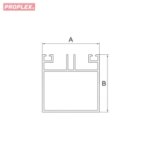 Profil aluminiowy dolny konstrukcyjny wys. 60 mm