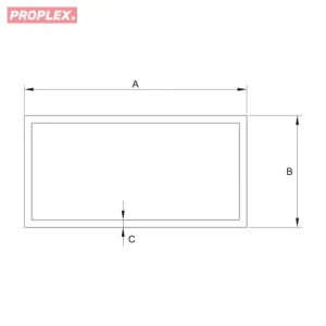 Rura aluminiowa prostokątna 60x40x2