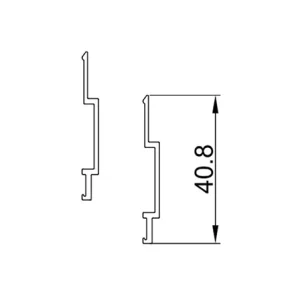 Listwy zaciskowe do paneli PC 40mm